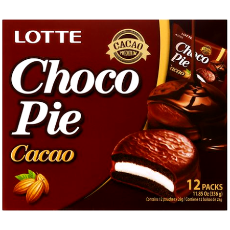 Choco Pie Cacao, całe pudełko (12 x 28g) - Lotte