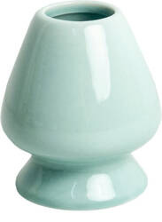 Stojak na miotełkę chasen do matchy, porcelanowy ⌀6cm - miętowo-zielony