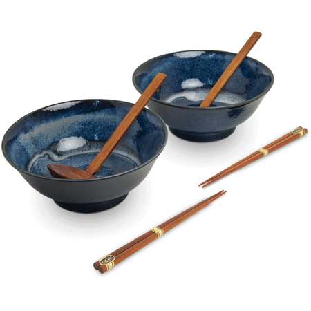 Zestaw misek do ramenu Izayoi niebieski, 6 elementów - Edo Japan