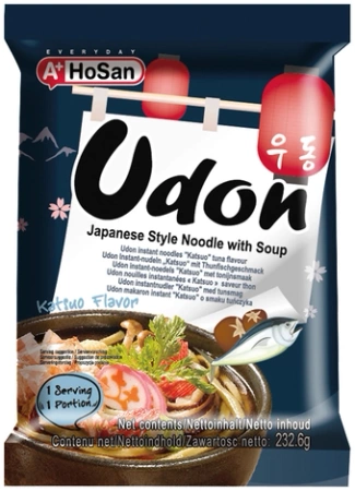 Zupa makaron świeży Udon Instant Noodles Katsuo Flavour Bonito 232g - HoSan