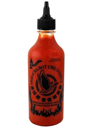 Sos chili Sriracha Blackout, ekstremalnie ostry 455ml - Flying Goose