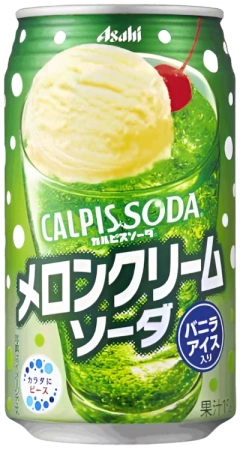 Napój gazowany Calpis melon cream soda melonowa 350ml - Asahi