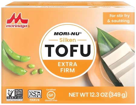 Tofu jedwabiste pomarańczowe (ekstra twarde) 349g - Mori-Nu