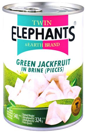 Zielony jackfruit w słonej zalewie 540g - Twin Elephants & Earth Brand