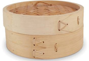 Parowar bambusowy okrągły - 1 piętro, średnica 25 cm - Emro Aziatica