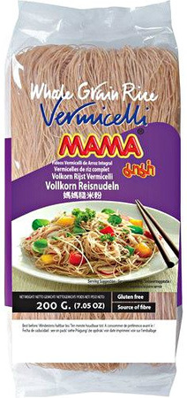 Makaron z brązowego ryżu Vermicelli, nitki 200g - MAMA