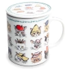 Kubek z filtrem do herbaty, kapeluszowe Kotki 300ml - Jewel Japan