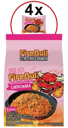 Danie Instant Noodles Stirfry Beef Carbonara o smaku wołowiny 4 x 135g Firebull