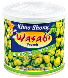 Orzeszki ziemne z wasabi, puszka 140g - Khao Shong