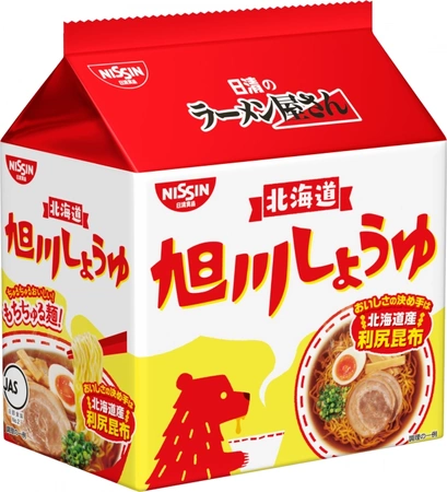 Zupa Yasan Asahikawa Shoyu Ramen o smaku sosu sojowego 5 x 89g - Nissin