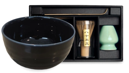 Zestaw do herbaty matcha zielony, 4 elementy - Edo Japan