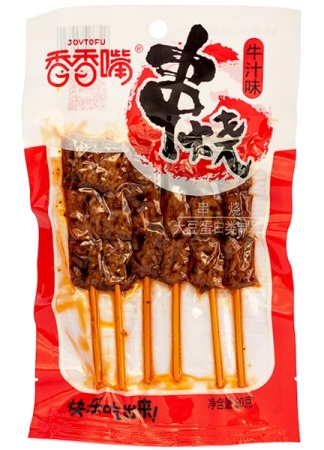 Dried Soy Stick Beef Flavor, wegetariańskie szaszłyki na ostro z suszonego tofu o smaku wołowiny shaokao 60g - Joytofu XiangXiangZui