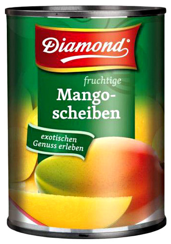 Mango, połówki w syropie lekko słodzonym 425g Diamond