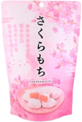 Sakura Mochi, oryginalne ryżowe ciasteczka japońskie o smaku wiśni 130g - Seiki