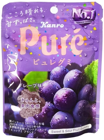 Żelki Puré Gummy Grape o smaku winogronowym 56g - Kanro