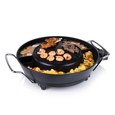 Grill elektryczny do koreańskiego BBQ z funkcją hot pot 3L, średnica 36 cm - Tristar