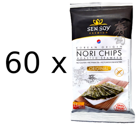 Chipsy Nori Original z solą 60 szt x 2,5g - Sen Soy