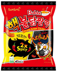 Chrupki Zzaldduk o smaku ostrego kurczaka Buldak 2xSpicy, ostre 80g - Samyang