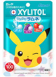 Cukierki Pokemon Xylitol Fruits Ramune o smaku owoców i japońskiej oranżady 32g - Lotte