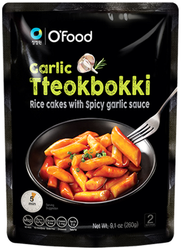 Garlic Tteokbokki, kluski ryżowe w sosie czosnkowo-paprykowym 260g - O'Food
