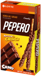 Paluszki Pepero Crunky z chrupiącą czekoladą 39g - LOTTE