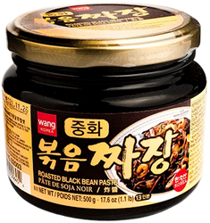 Pasta Chunjang (Jjajang) z czarnej fasoli, prażona 500g - Wang