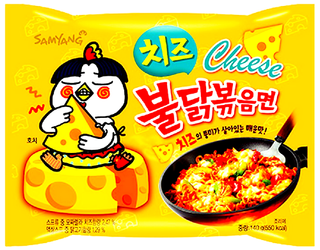 Ramyun o smaku ostrego kurczaka z serem, ogniście ostry 140g - Samyang