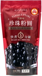 Tapioka Pearl Black Sugar, błyskawiczne perełki do Bubble Tea o smaku czarnego cukru 250g - WuFuYuan