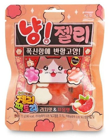 Cat Jelly, żelki o smaku owocowym, kocie łapki 23g - Seoju