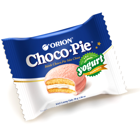 Choco Pie Yogurt, ciastko biszkoptowe z pianką 30g - Orion - Wietnam