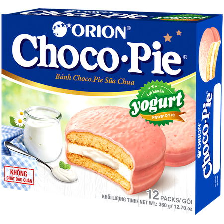 Choco Pie Yogurt, ciastko biszkoptowe z pianką 30g - Orion - Wietnam