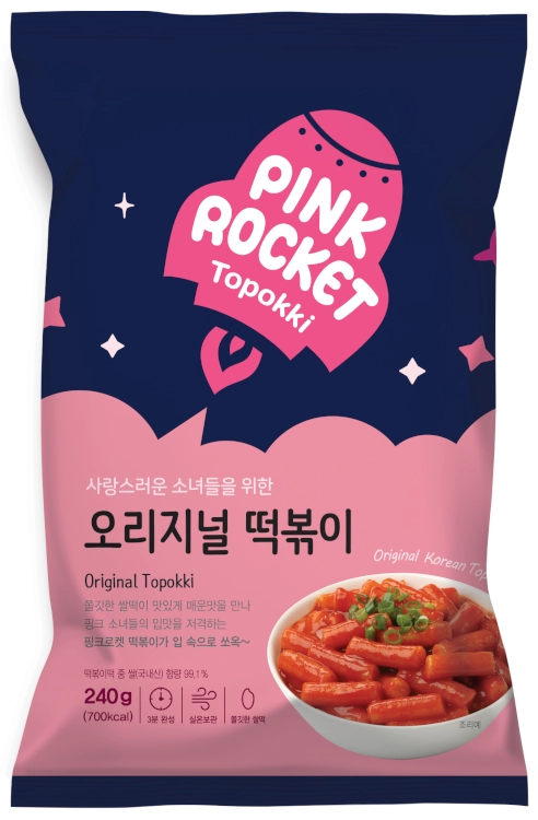 Danie Original Topokki, kluski ryżowe w pikantnym sosie 240g - Pink Rocket