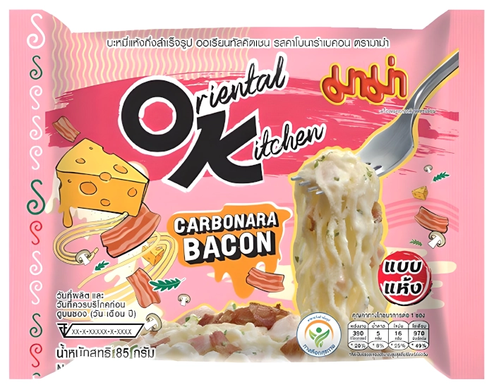 Danie makaron carbonara o smaku bekonu 85g - MAMA Oriental Kitchen