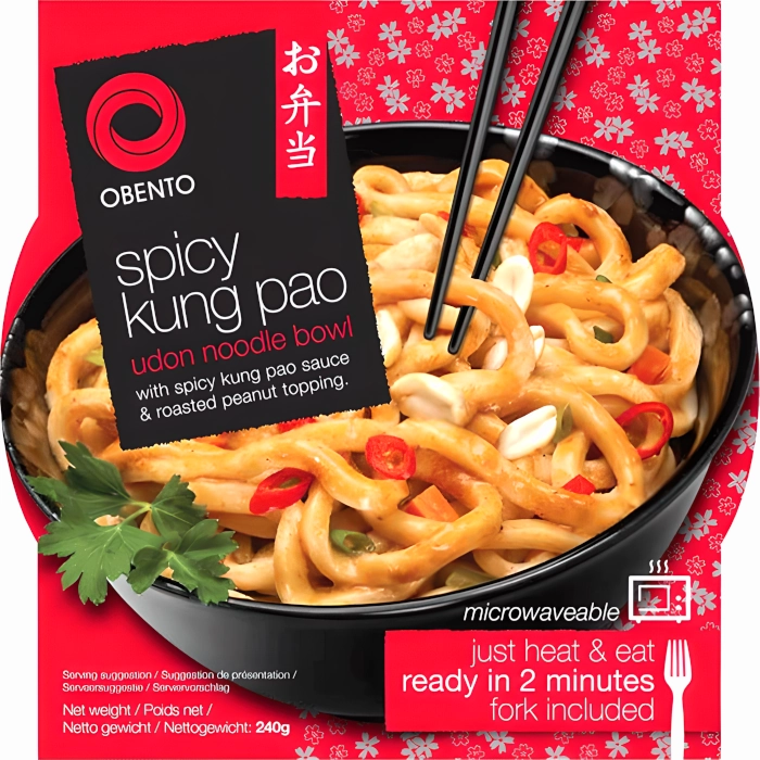 Danie makaron udon Spicy Kung Pao Bowl 240g - Obento