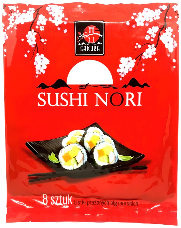 Glony Yaki Sushi Nori, 8 szt. - Sakura