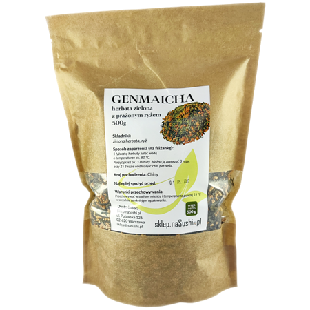 Herbata Genmaicha - zielona herbata z prażonym ryżem 500g