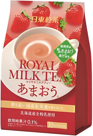 Herbata mleczna o smaku truskawkowym Amaoh Ichigo 10x14g - Nitto Kocha