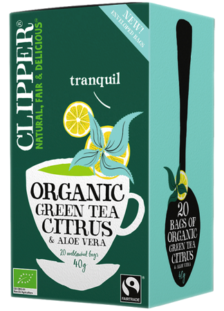 Herbata zielona cytrusowa z aloesem, ekologiczna 40g (20 x 2g) - Clipper