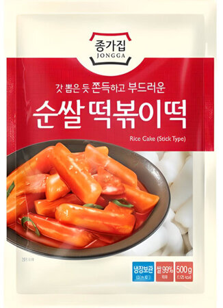 Kluski ryżowe do Tteokbokki, słupki 1kg - Jongga