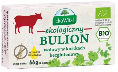 Kostki bulionowe wołowe 66g - EkoWital