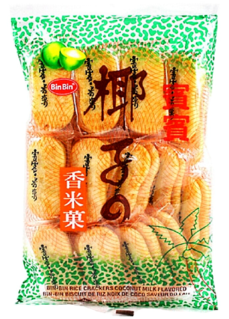 Krakersy ryżowe z mleczkiem kokosowym 150g - Bin Bin