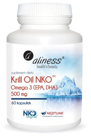 Krill Oil NKO Omega 3 z Astaksantyną 500 mg 60 kapsułek