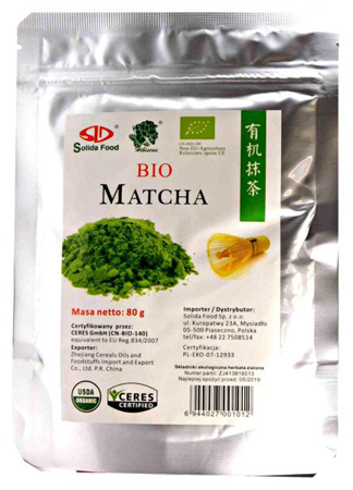 Matcha BIO ekologiczna herbata, proszek 80g - Solida Food