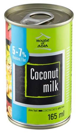 Mleczko kokosowe Light (5-7%) w puszce 165ml - House of Asia