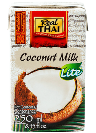 Mleko kokosowe Lite (55% wyciągu z kokosa) 250ml - Real Thai