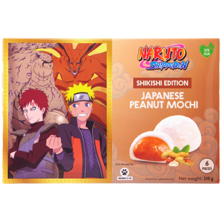 Mochi Naruto Shippuden Shikishi Edition Peanut, ryżowe ciasteczka z pastą orzechową 210g - Bamboo House