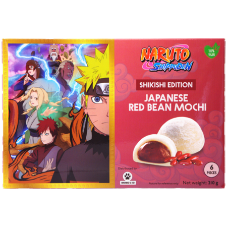 Mochi Naruto Shippuden Shikishi Edition Red Bean, ryżowe ciasteczka z pastą anko 210g - Bamboo House