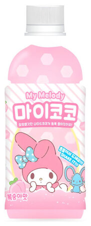 Napój Sanrio Misty My Coco My Melody Peach z galaretką Nata de Coco, brzoskwiniowy 340ml