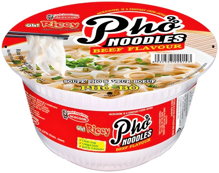 OH!Ricey Pho BO, zupa wołowa z makaronem ryżowym 71g - Acecook