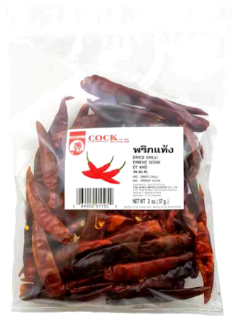 Papryczki chili całe, suszone 57g - Cock Brand